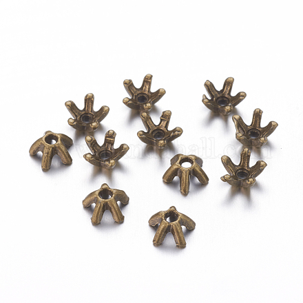 5 -petal тибетском стиле сплава крышки шарика MLF0663Y-NF-01-1