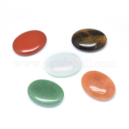 Natural & Synthetic Mixed Stone Oval Palm Stone G-P415-58-1