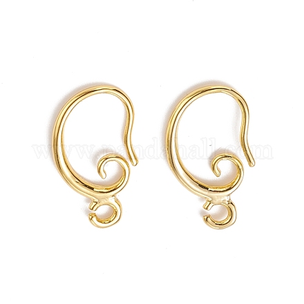 Brass Earring Hooks KK-F828-02G-1