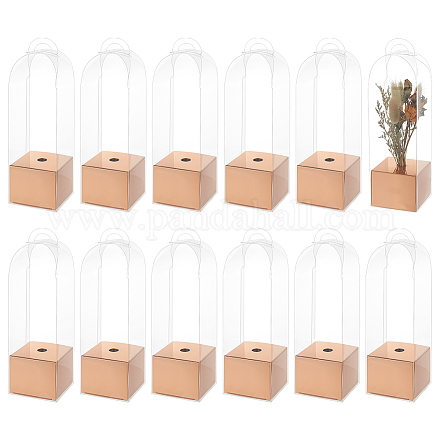12 caja de plástico y papel para almacenar flores individuales&nbsp;CON-BC0007-98-1