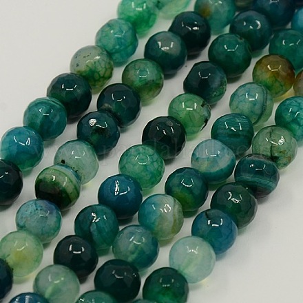 Natural Agate Round Beads Strand G-L084-8mm-23-1