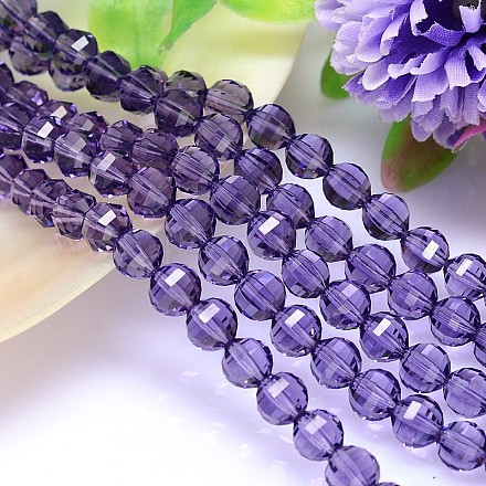 Faceted Round Imitation Austrian Crystal Bead Strands G-M182-6mm-26A-1
