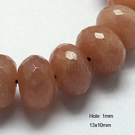 Chapelets de perles de sunstone naturelle naturelles G-G255-13x10mm-20-1