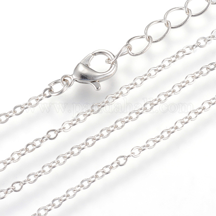 Iron Cable Chains Necklace Making X-MAK-R016-45cm-P-1