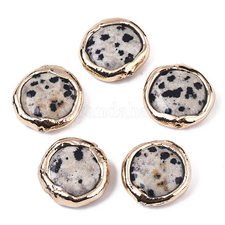 Perles de jaspe dalmatien naturelle X-G-S359-112-1