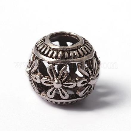 Perles européennes en alliage avec gros trou de style tibétain PALLOY-AD65018-AS-1