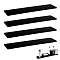Acrylic Sheets, Rectangle, Black, 330x76x5mm