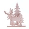 CHGCRAFT 3 Sets Undyed Wood Christmas Table Decorations with Christmas Tree Christmas Reindeer and Santa Claus
