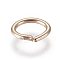 Iron Jump Rings, Oval, Open Jump Rings, Golden, 5x4x0.6mm, Inner Diameter: 2.5x4mm, 300pcs/bag