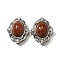 Synthetic Goldstone Multi-Strand Links, Flower, with Brass Micro Pave Cubic Zirconia Findings, Rack Plating, Lead Free & Cadmium Free, 21x17.5x9.5mm, Hole: 1.8mm