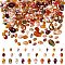 178Pcs Glass Beads, Teardrop, Faceted, Transparent/Opaque, Mixed Style, Peru, 6~12x4~8mm, Hole: 0.9~1.4mm