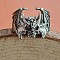 Bat Themes Alloy Adjustable Finger Rings, Antique Silver, Inner Diameter: Adjustable