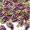 Autumn Theme Alloy Enamel Pendants, Grape, Light Gold, Purple, 17x10x3mm, Hole: 1.2mm, 60pcs/set