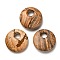 Natural Picture Jasper Pendants, Flat Round Charms, 30x8~8.5mm, Hole: 8.5mm