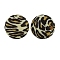 Silicone Beads Loose Silicone Beads Kit Leopard Print Silicone Beads for Keychain Making Bracelet Necklace, Light Goldenrod Yellow, 15mm, Hole: 2mm