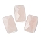 Natural Rose Quartz Pendants, Rectangle, Faceted, 30~30.5x18~18.5x6~6.5mm, Hole: 1.5mm