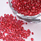 Glass Seed Beads, Dyed, Transparent Colours, For Nail Art Decoration, No Hole/Undrilled, Chip, Red, 1~3x1~1.5x1~1.5mm, about 450g/bag