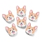 Printed Wood Beads, Dog, Camel, 19.5x18x5.5mm, Hole: 3mm