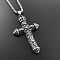Unique Punk Style Titanium Steel Necklace with European Cross Pattern Design.