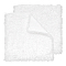 2Pc Polyester Plush Fabric, DIY Crafts Supplies, Square, White, 400~415x400~415x19mm