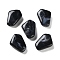 Opaque Acrylic Beads, Two Tone, Nuggets, Black, 24.5x17x7.5mm, Hole: 1.5mm, about 234pcs/500g