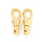 Brass Swivel Lobster Claw Clasps, Swivel Snap Hook, Real 18K Gold Plated, 24x8mm, Hole: 2x2mm