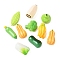 Opaque Resin Cabochon, Imitation Vegetable, Mixed Shapes, Mixed Color, 18~33x11~18x9~21mm