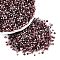 Picasso Glass Seed Beads, Rondelle, Round Hole, FireBrick, 2.5x1.5mm, Hole: 1.2~1.4mm, about 30000pcs/pound