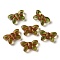 Transparent Lampwork Beads, Butterfly, Dark Goldenrod, 11x19x6mm, Hole: 1mm, about 55~65pcs/100g