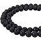 Natural Lava Rock Stone Bead Strands, Round, Black, 8mm, Hole: 1mm, about 47pcs/strand, 15.7 inch, 1strand/set