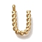 PVD Vacuum Plating 304 Stainless Steel Pendants, Real 18K Gold Plated, Letter Charm, Letter U, 13.5x8.5x3mm, Hole: 1.8mm