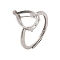 Rhodium Plated 925 Sterling Silver Adjustable Solitaire Ring Settings, 3 Prong Baroque Pear Ring Settings, Rack Plating, Teardrop, Real Platinum Plated, Tray: 10x14mm, Inner Diameter: US Size 8 1/2(18.5mm)