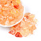 Transparent Acrylic Beads, Nuggets, Two Tone, Orange, 11~21x7~12x6~8mm, Hole: 2mm, about 30pcs/20g