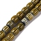 Handmade Lampwork Beads Strands, Rarrel, Olive, 8x7.5mm, Hole: 1.2mm, about 47pcs/strand, 14.69''(37.3cm)