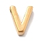 Ion Plating(IP) 304 Stainless Steel Charms, Letter Charm, Real 18K Gold Plated, Letter V, 9.5x8.5x3mm, Hole: 1.6mm