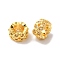 Long-Lasting Plated Brass Micro Pave Clear Cubic Zirconia Beads, Flower, Large Hole Bead, Real 18K Gold Plated, 7.9x4.3mm, Hole: 4.1mm