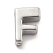 304 Stainless Steel Charms, Letter Charm, Letter F, 9.5x6.5x3mm, Hole: 1.6mm