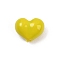 Brass Enamel Beads, Heart, Yellow, 7.5x9.5x5.5mm, Hole: 1.2~1.6mm
