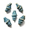 Handmade Porcelain Beads, Conch, Deep Sky Blue, 20x10.5x10mm, Hole: 1.8mm