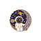 Space-themed Metal Pin Set with Whale, Moon, Book and Planet Designs, Colorful, 31x30x9.7mm