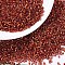 MIYUKI Delica Beads, Cylinder, Japanese Seed Beads, 11/0, (DB0601) Dyed Silver Lined Dark Burnt Orange, 1.3x1.6mm, Hole: 0.8mm, about 20000pcs/bag, 100g/bag
