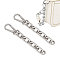 Alloy Chain Link Purse Strap Extenders, with Swivel Clasps, Oval, Platinum, 12.3cm, about 2Pcs/Set