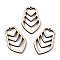 Undyed Natural Wood Pendants, Hollow Multi Heart Charms, PapayaWhip, 30x19x2.5mm, Hole: 1.4mm