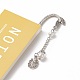 ABS Plastic Imitation Pearl Round Bead Bookmarks AJEW-JK00207-5