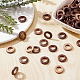 OLYCRAFT 300 Pcs Coconut Linking Rings 0.6 Inch Coconut Wood Linking Rings Coconut Brown Wood Linking Rings Round Ring DIY Accessories for Earring Necklace Bracelet Making DIY Jewelry Crafts COCO-WH0001-01A-4