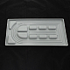 プラスチックビーズデザインボード  長方形  グレー  480x260x16mm CON-S037-2
