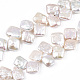 Fili di perle keshi di perle nucleate naturali barocche PEAR-S020-K10-3