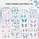Gorgecraft 12 Sheets 12 Style Butterfly Theme Cool Sexy Body Art Removable Temporary Tattoos Paper Stickers MRMJ-GF0001-37-2