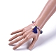 (vente d'usine de fêtes de bijoux) bracelets extensibles à breloques avec pompons BJEW-JB05080-04-4