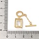 Латунные застежки-молнии из прозрачного кубического циркония KK-N254-87G-4